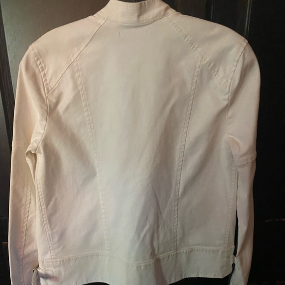 7 for all mankind white motorcycle jacket size small - Picture 2 of 3